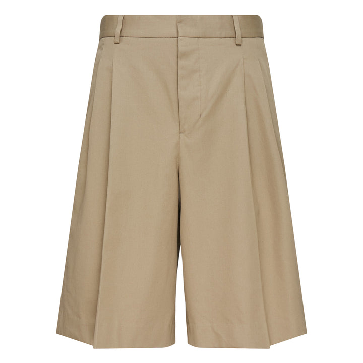 Low Waist Wide Bermuda Shorts