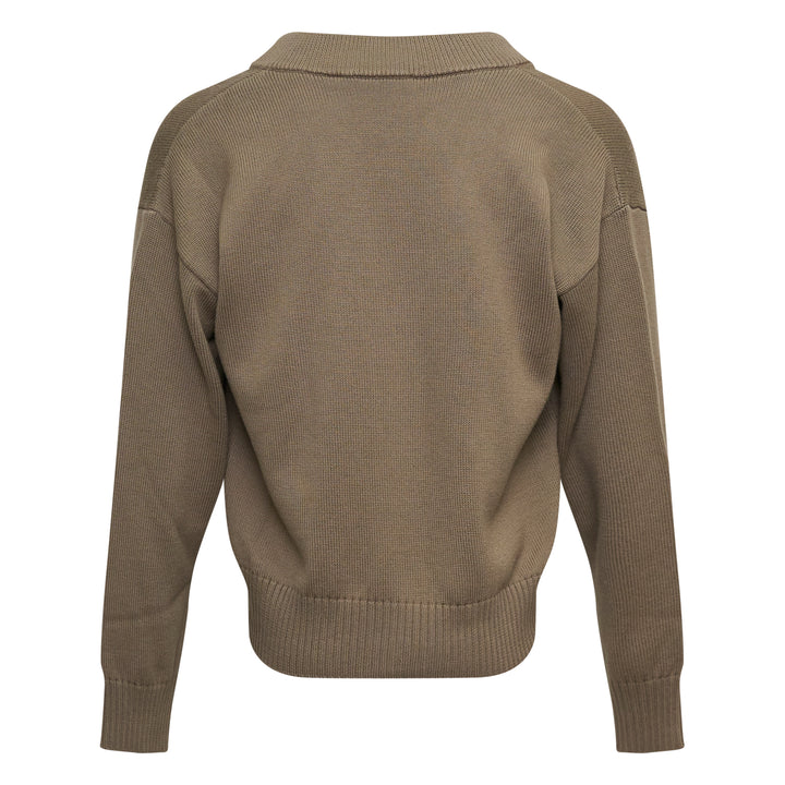 AMI Contrasted Ami De Coeur Cardigan – Available at Club 21, Official Retailer in Singapore, Malaysia & Thailand with Global Shipping Online