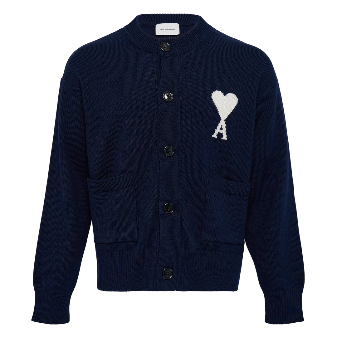 Crewneck Cardigan With Contrast ADC