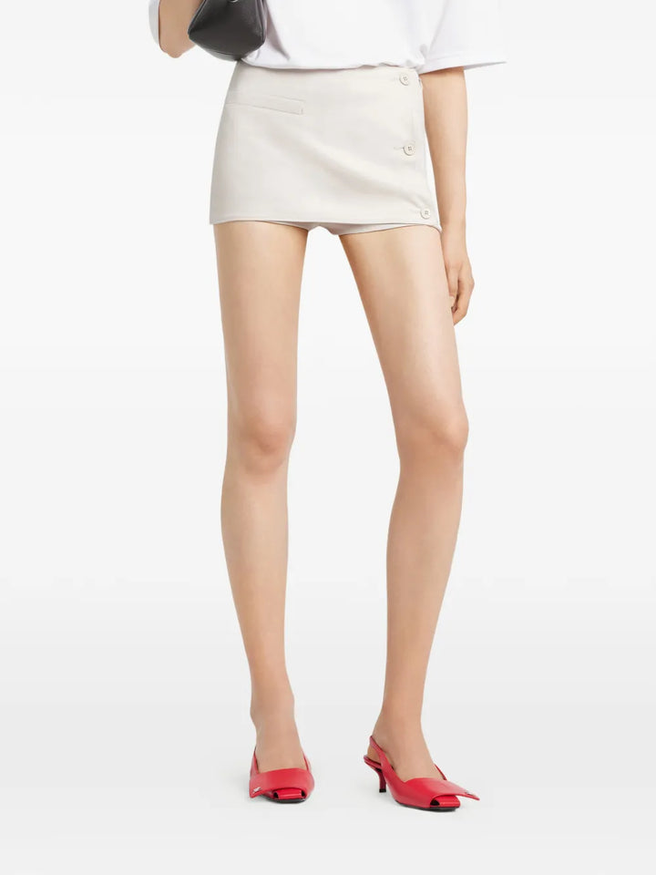 Oblique Polywool Mini Skorts
