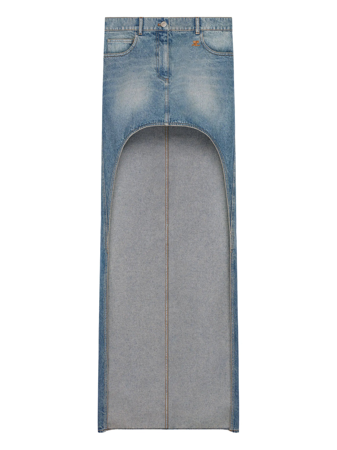 Circle Edged Denim Skirt