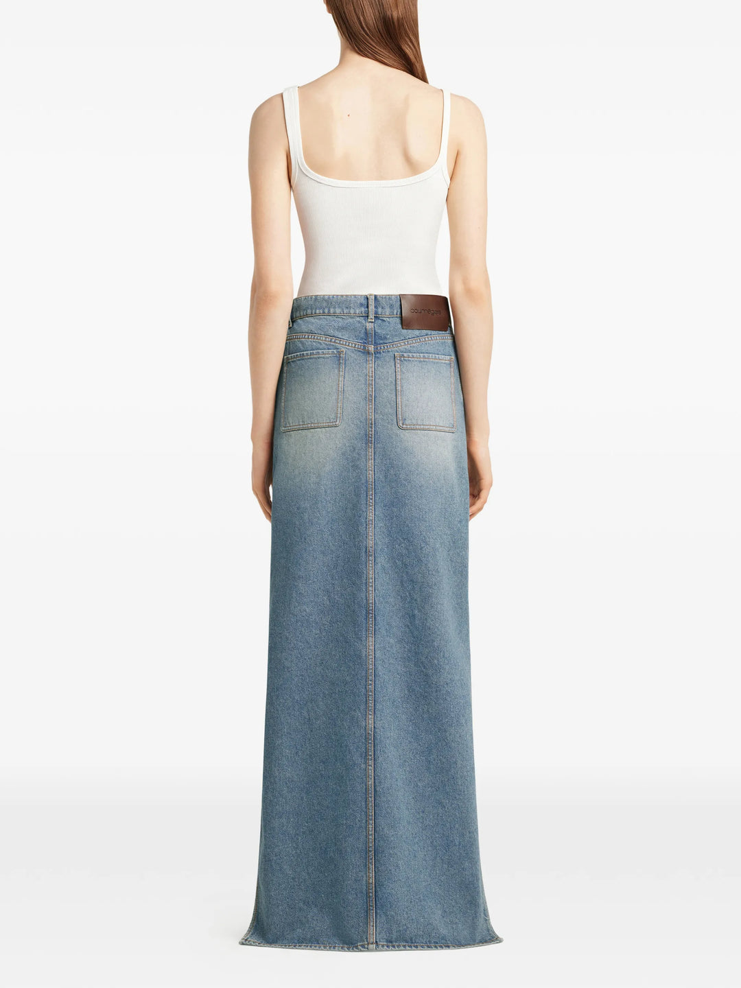 Circle Edged Denim Skirt