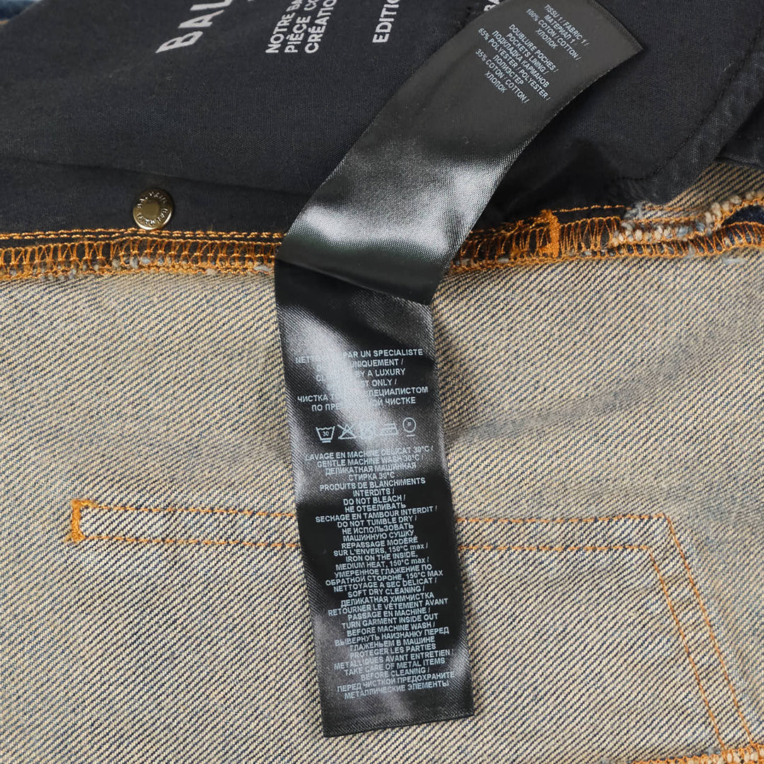 Regular Biker Denim Pants