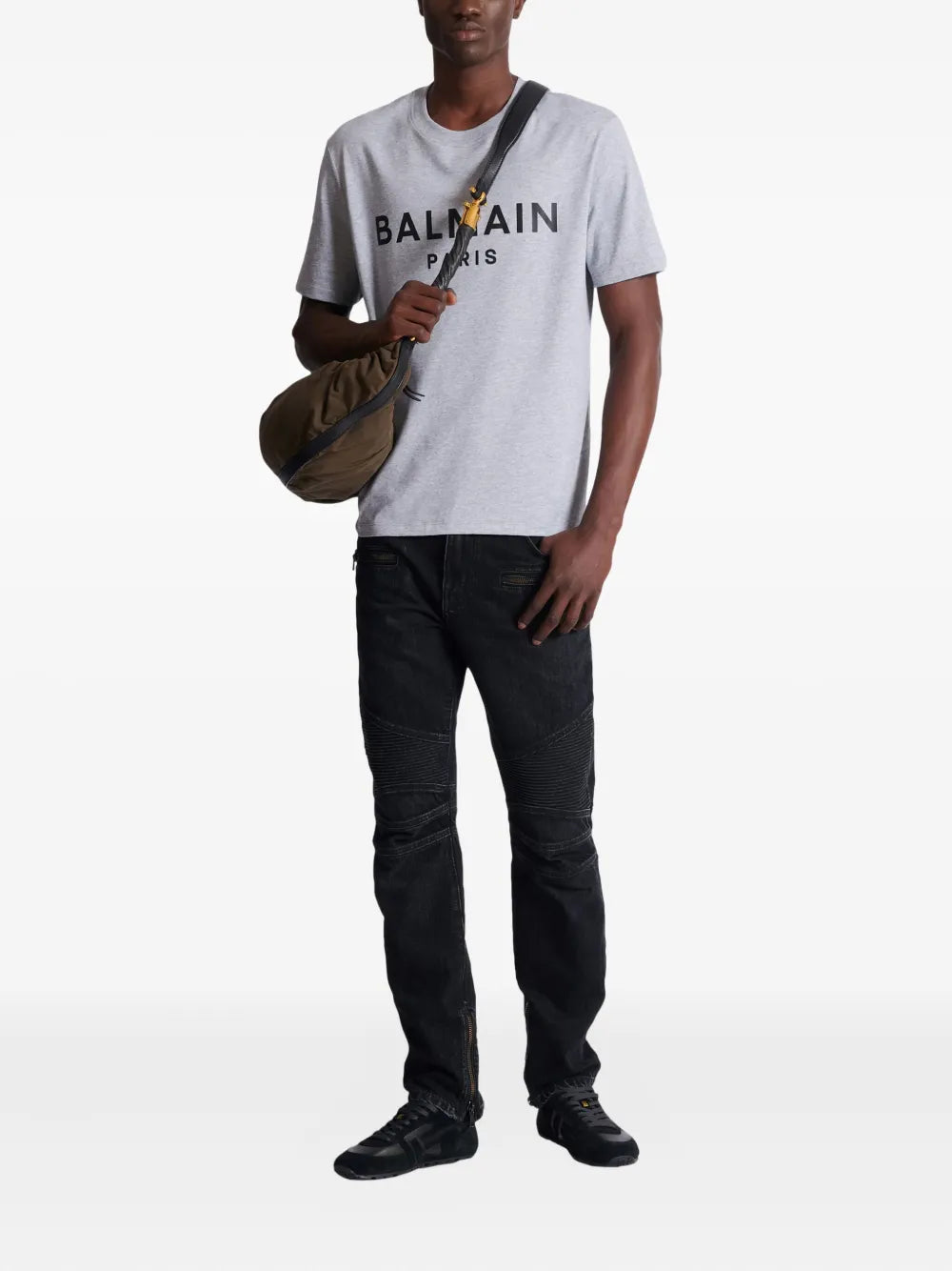 Regular Biker Denim Pants