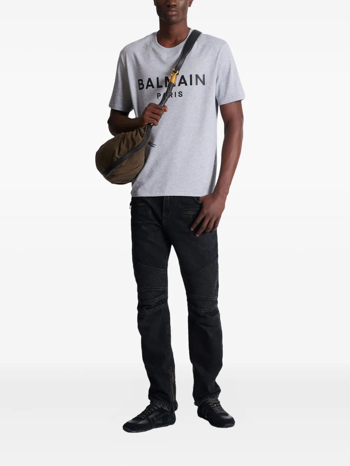 Regular Biker Denim Pants