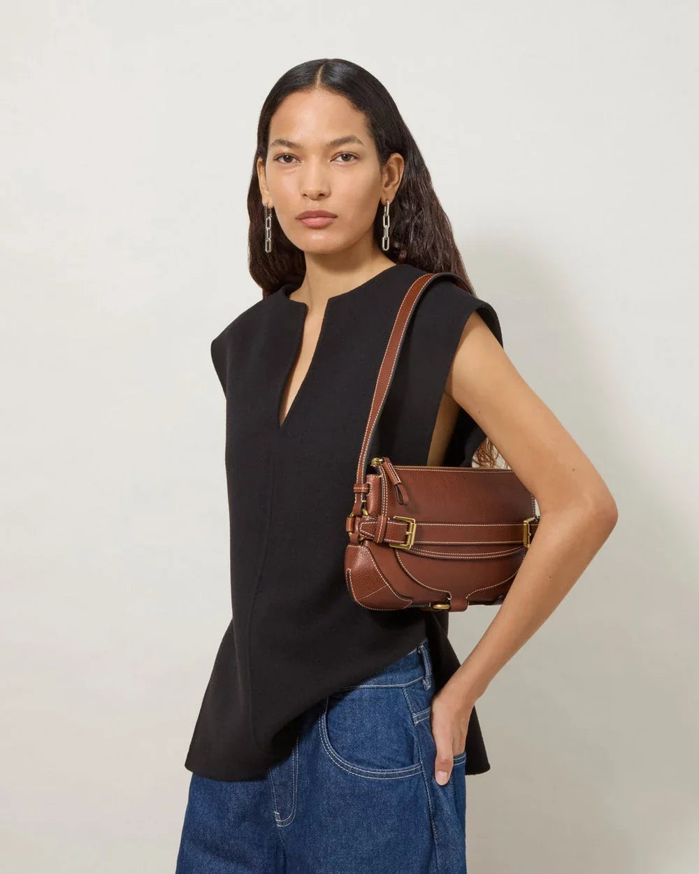 Lennox Shoulder Bag Oak Natural Vegetable Tanned