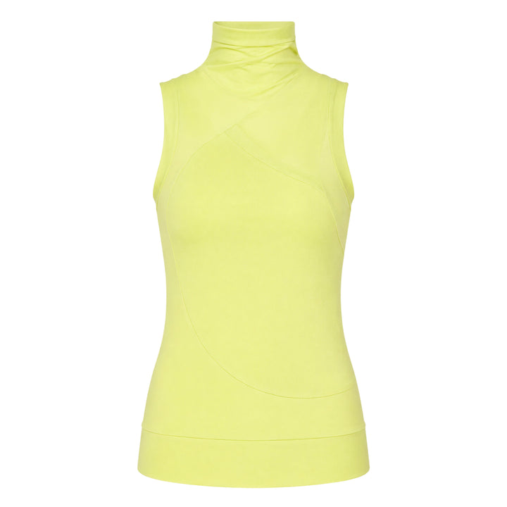 Crossover Turtleneck Sleeveless Top