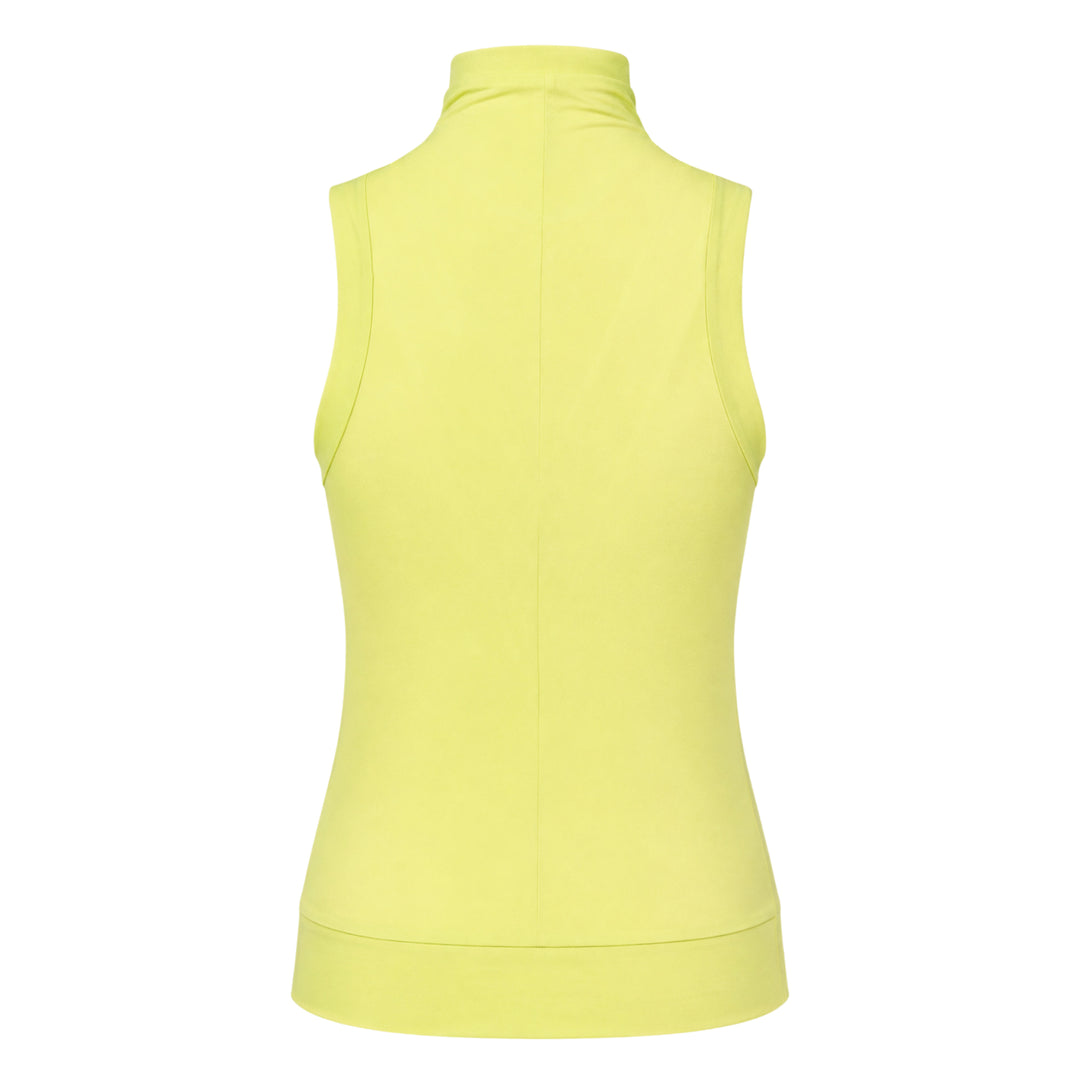 Crossover Turtleneck Sleeveless Top