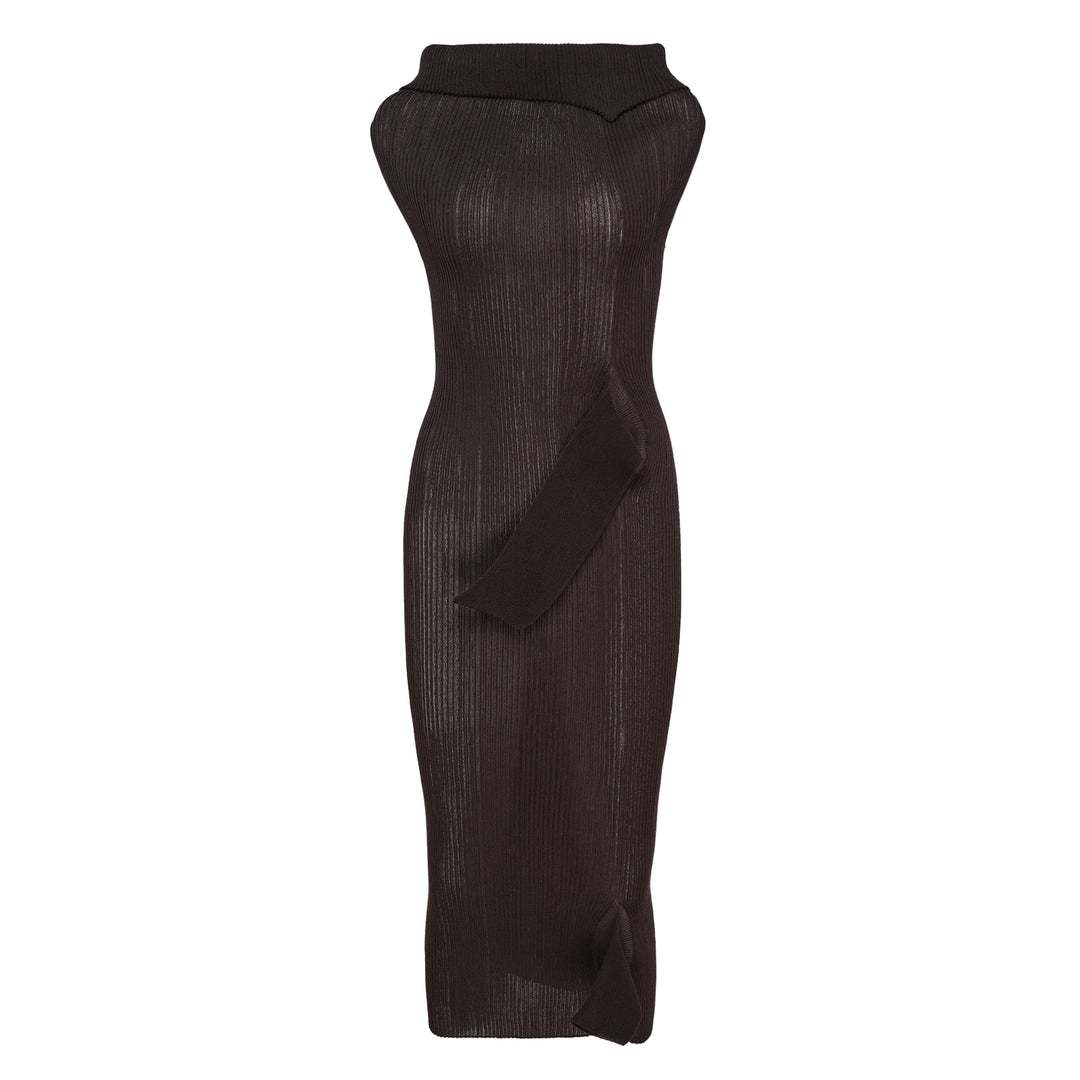 Adventitious High-Neck Knit Dress