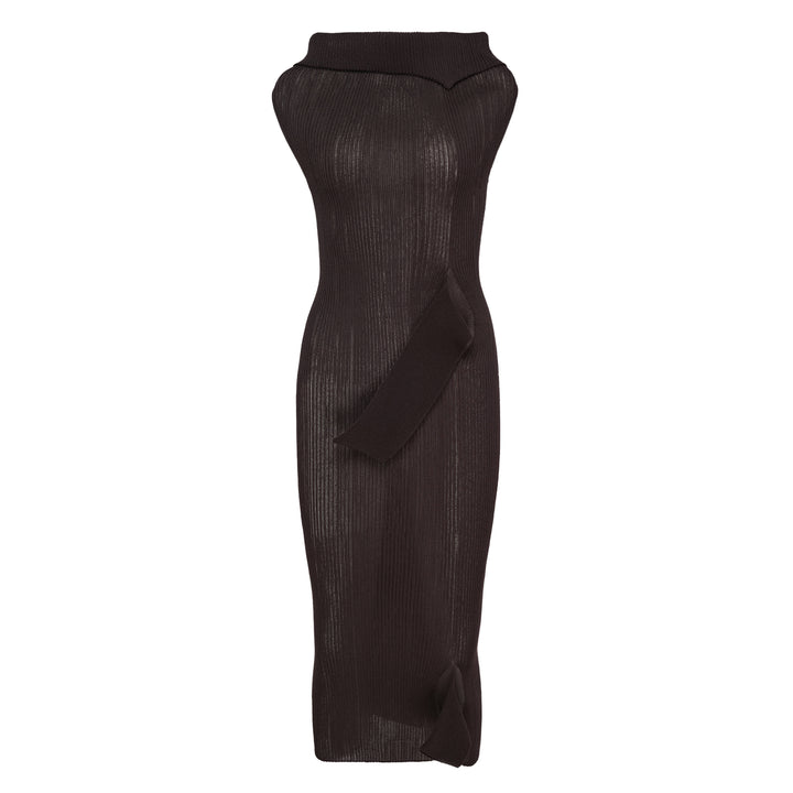 Adventitious High-Neck Knit Dress