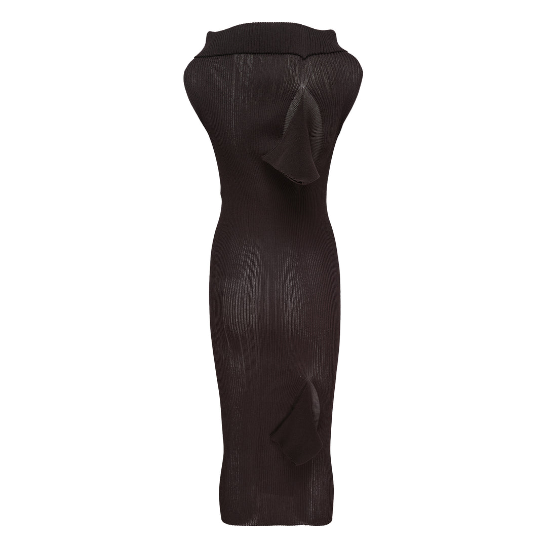 Adventitious High-Neck Knit Dress