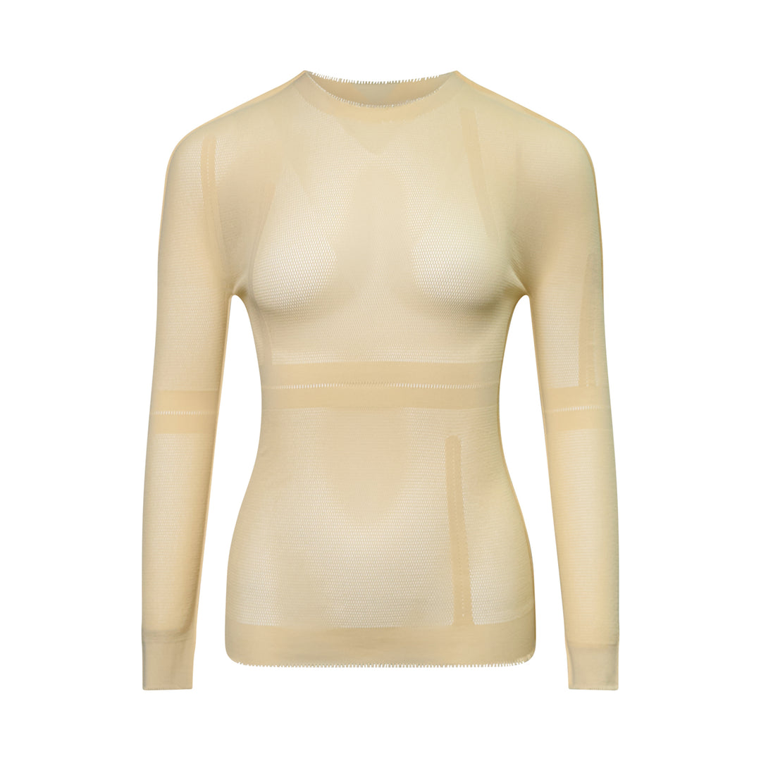 Slits Mesh Knit Top