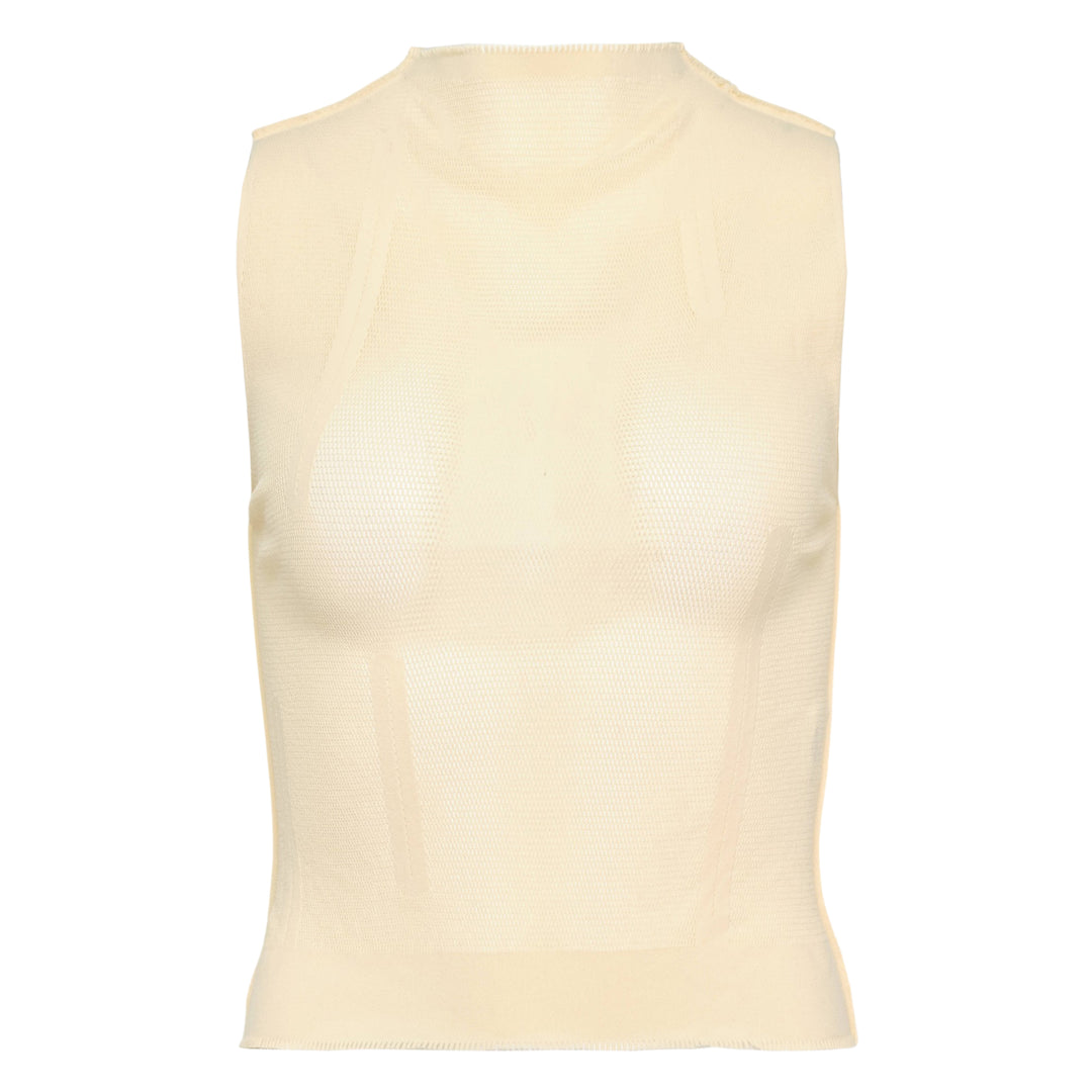 Slits Mesh Knit Top