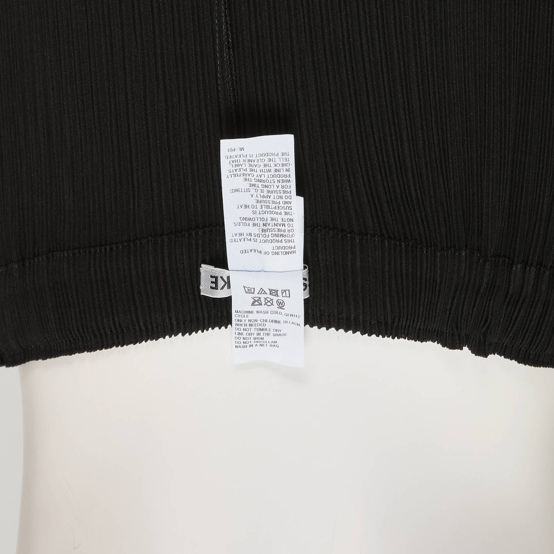 Hatching Pleated Skirt