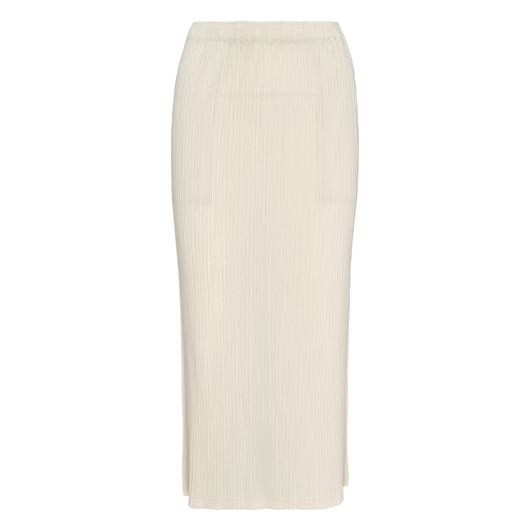 Hatching Pleated Skirt