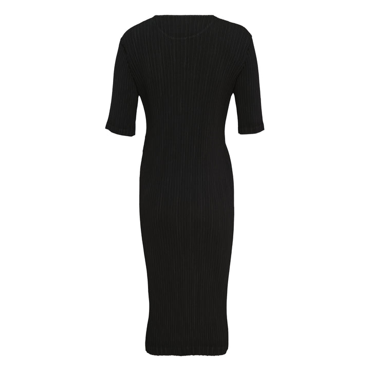 Hatching Pleated Dress