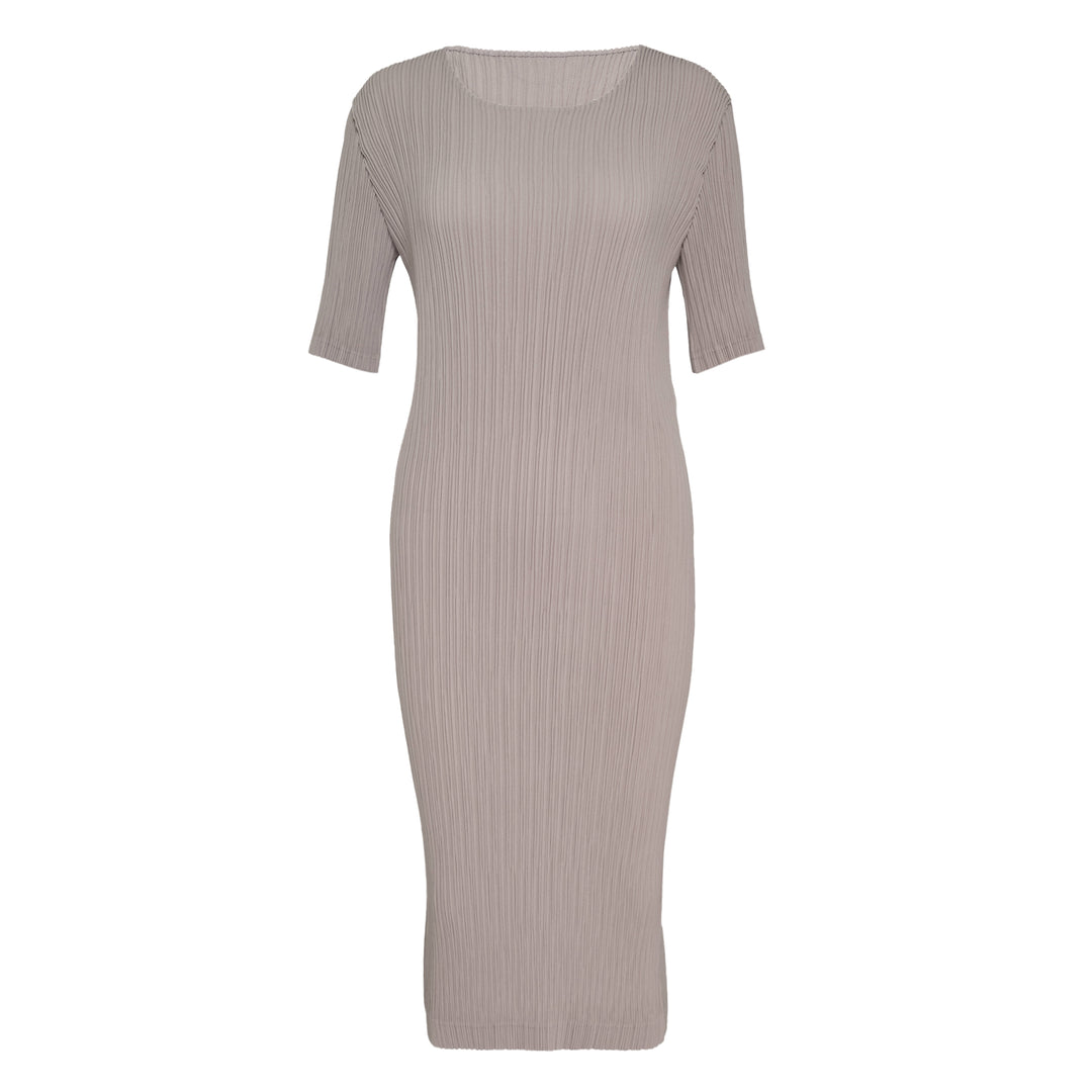 Hatching Pleated Dress