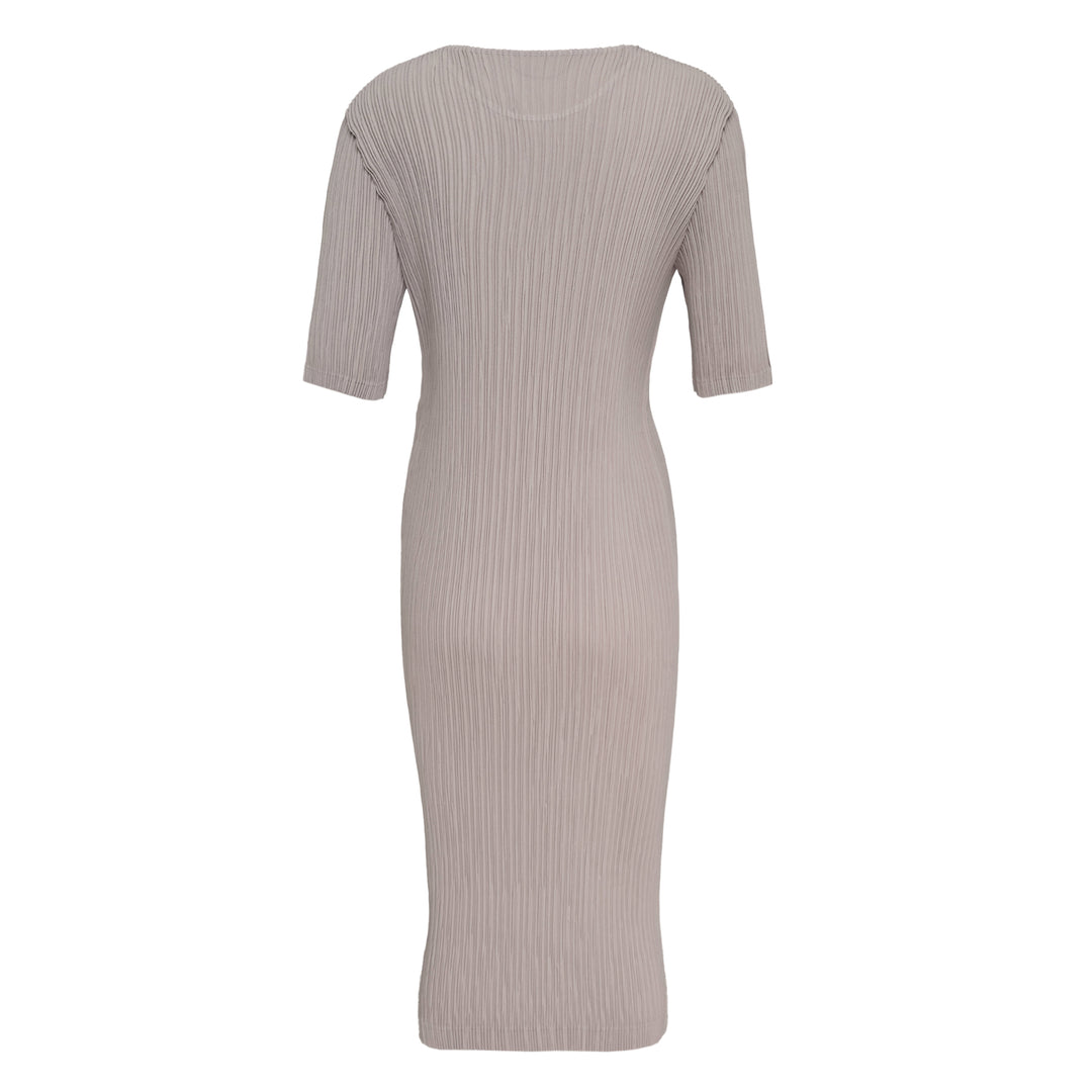 Hatching Pleated Dress