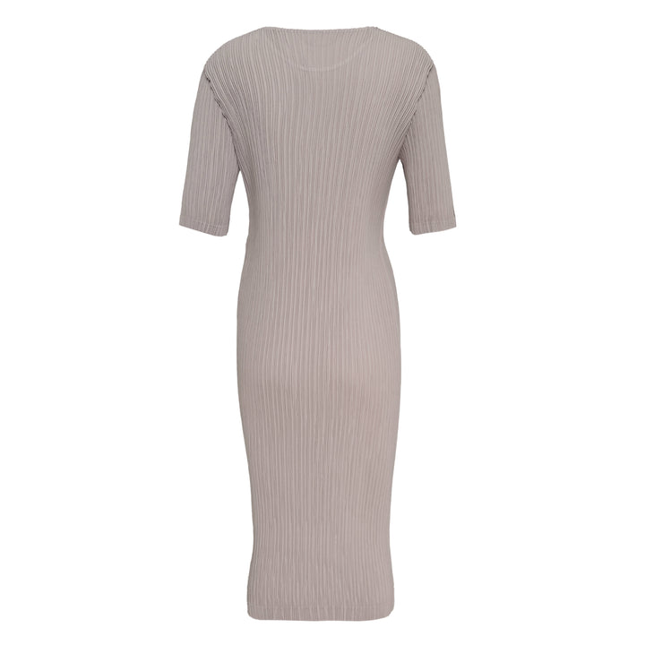 Hatching Pleated Dress