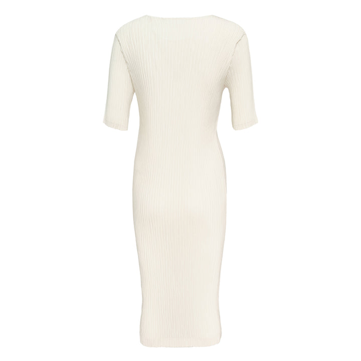 Hatching Pleated Dress