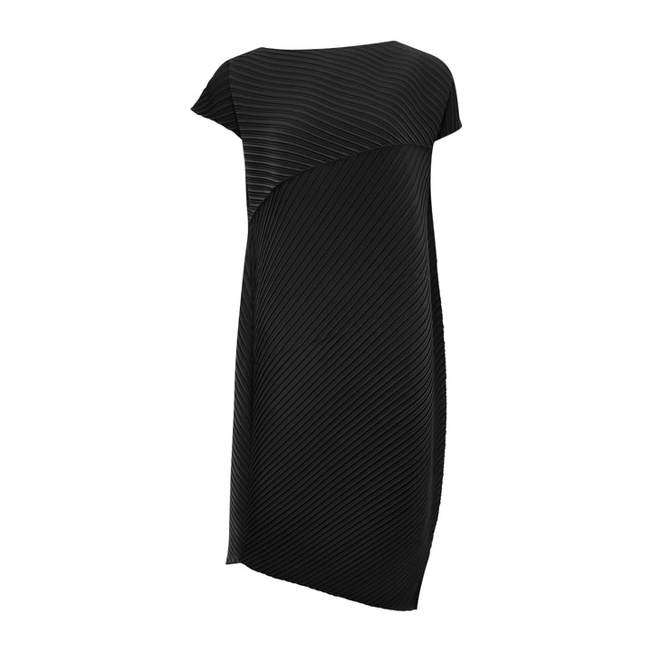 Plaster Pleats Solid Pleated Dress