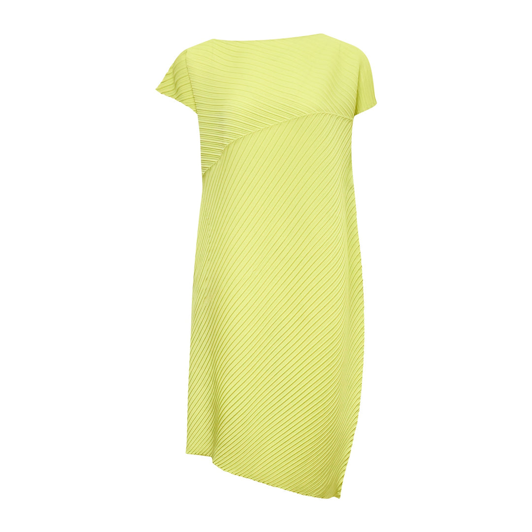 Plaster Pleats Solid Pleated Dress