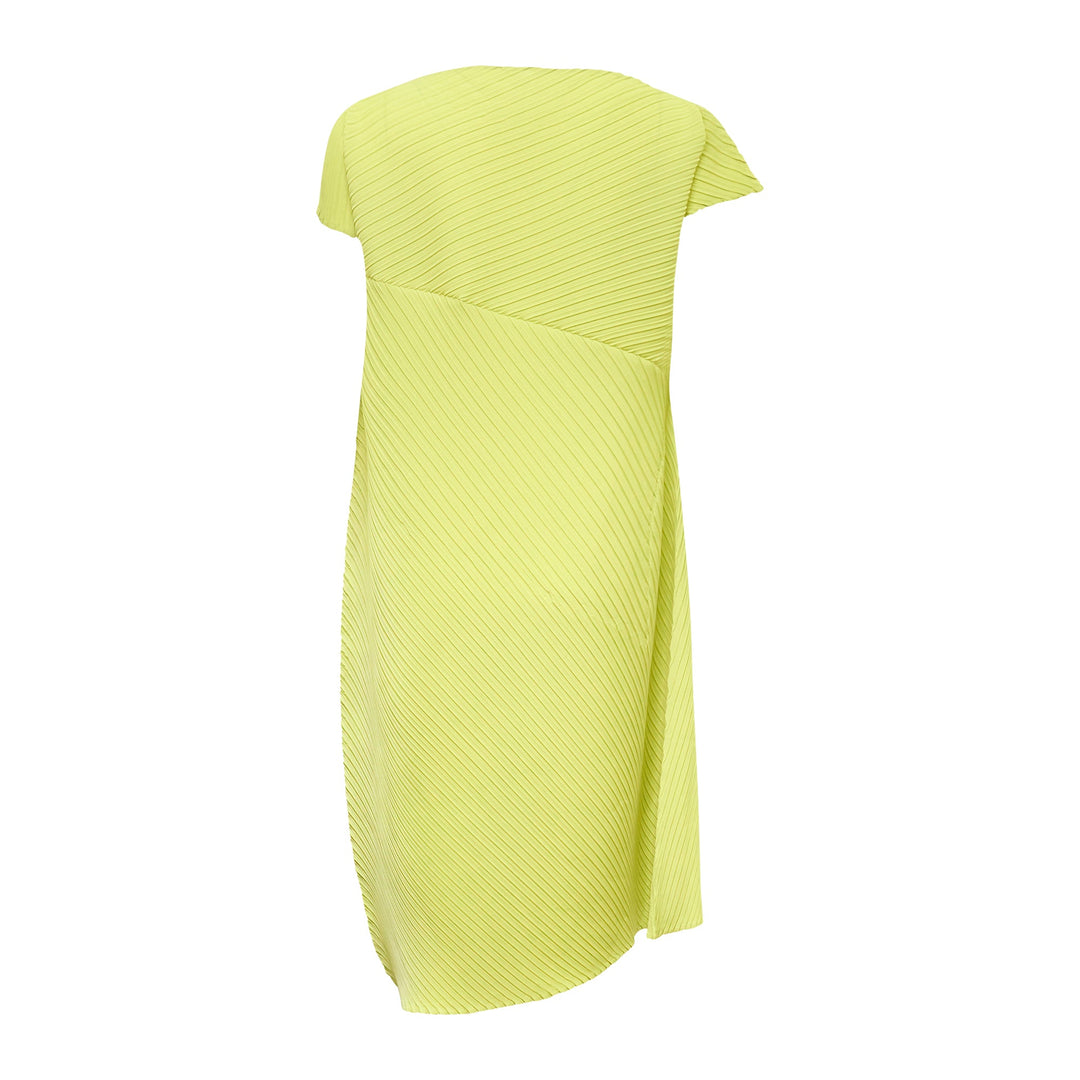 Plaster Pleats Solid Pleated Dress