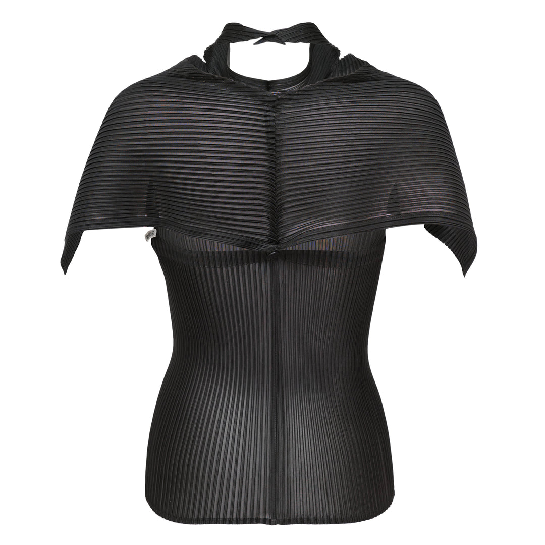 ISSEY MIYAKE Sheer Scarf Pleated Top – Available at Club 21, Official Retailer in Singapore, Malaysia & Thailand with Global Shipping Online