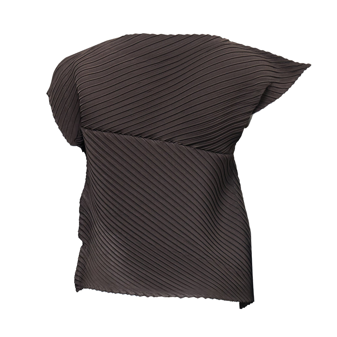 Plaster Pleats Solid Pleated Top