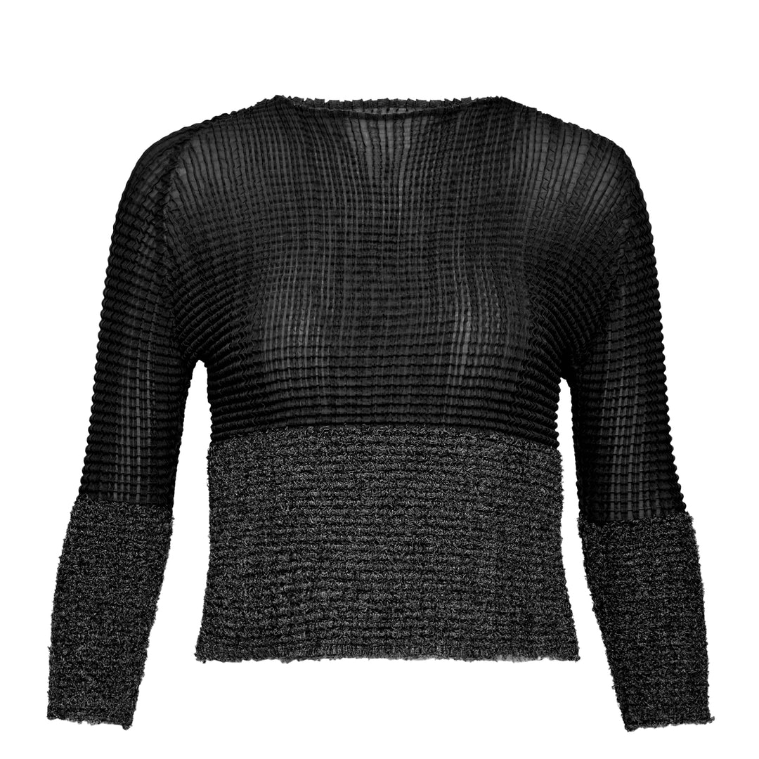 ISSEY MIYAKE Sheer Fuzzy Pleated Top – Available at Club 21, Official Retailer in Singapore, Malaysia & Thailand with Global Shipping Online