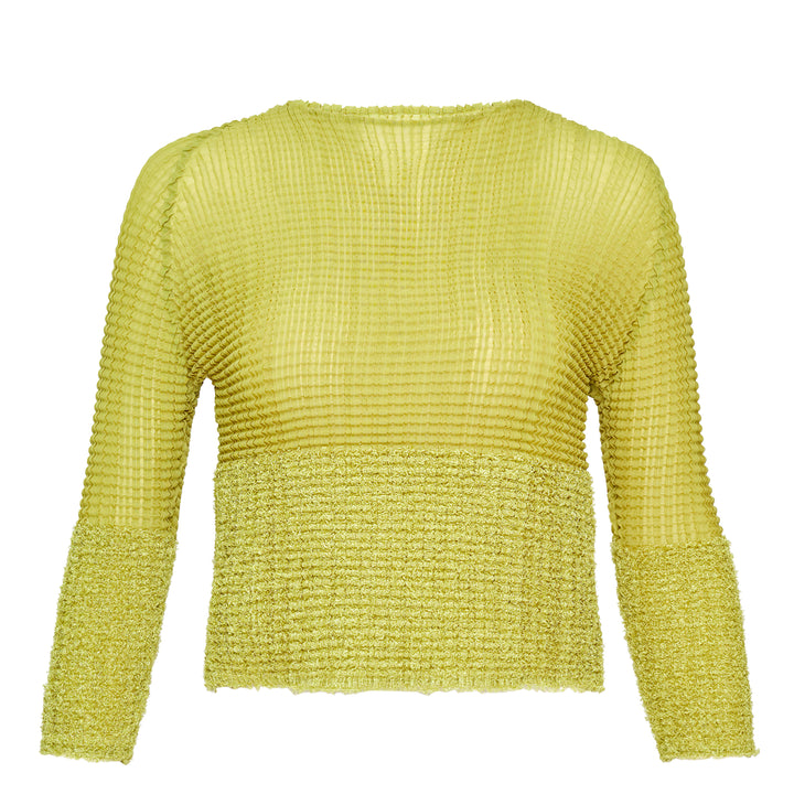 ISSEY MIYAKE Sheer Fuzzy Pleated Top – Available at Club 21, Official Retailer in Singapore, Malaysia & Thailand with Global Shipping Online