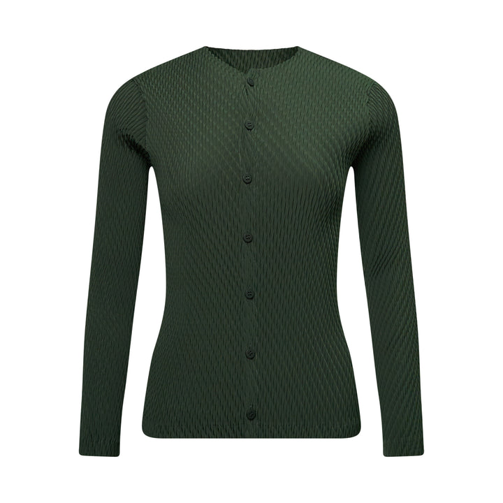 Rhombus Pleated Cardigan