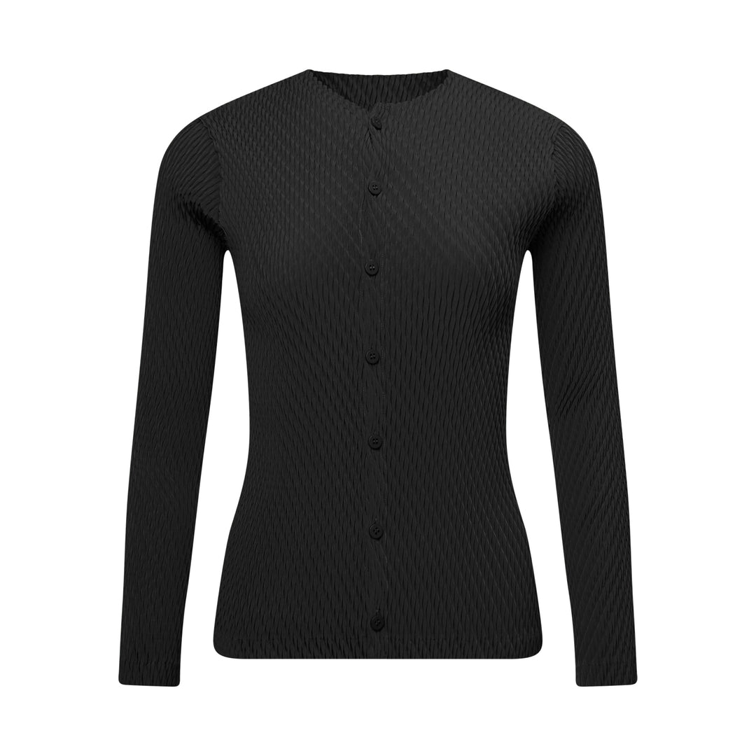 Rhombus Pleated Cardigan