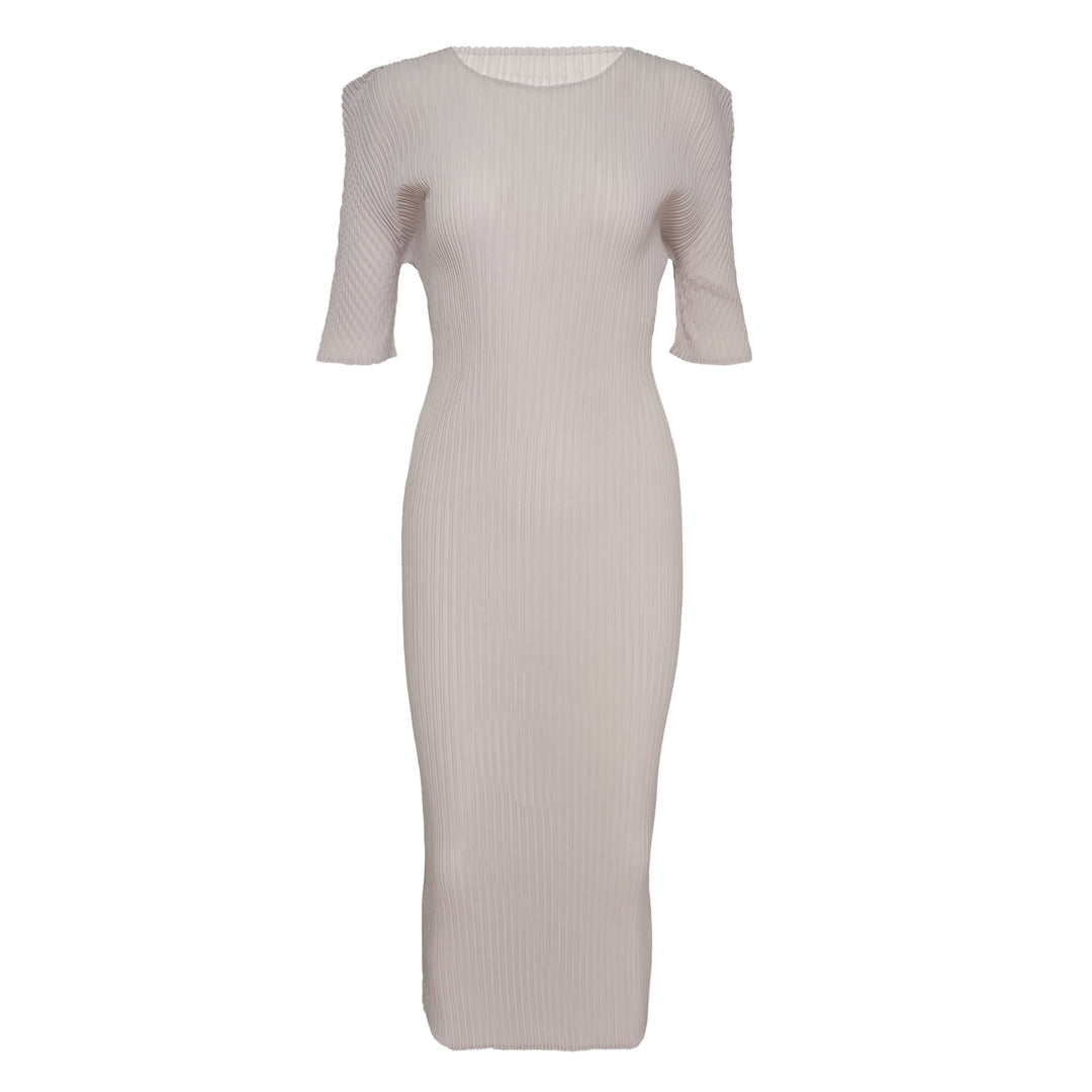 ISSEY MIYAKE Box Shoulder Pleated Dress – Available at Club 21, Official Retailer in Singapore, Malaysia & Thailand with Global Shipping Online