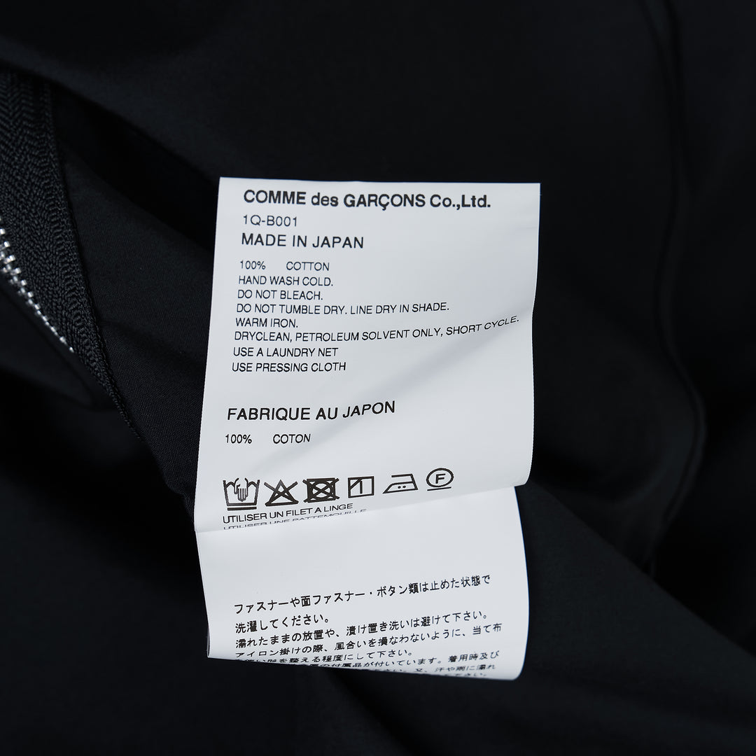 Black Oversized Cotton Zip Detail Shirt