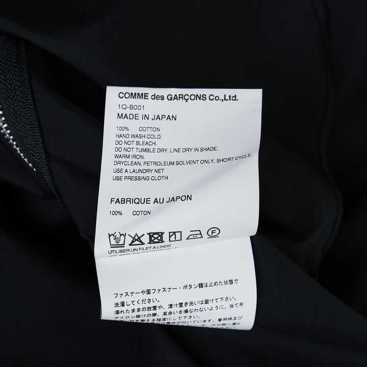 Black Oversized Cotton Zip Detail Shirt