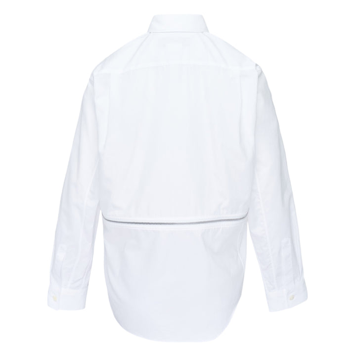 Black Oversized Cotton Zip Detail Shirt