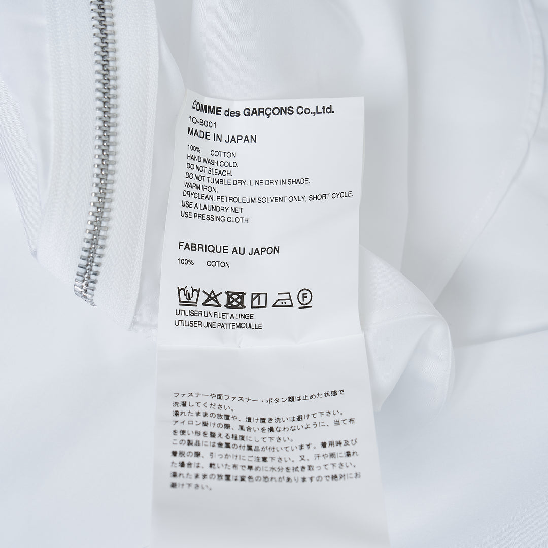 Black Oversized Cotton Zip Detail Shirt