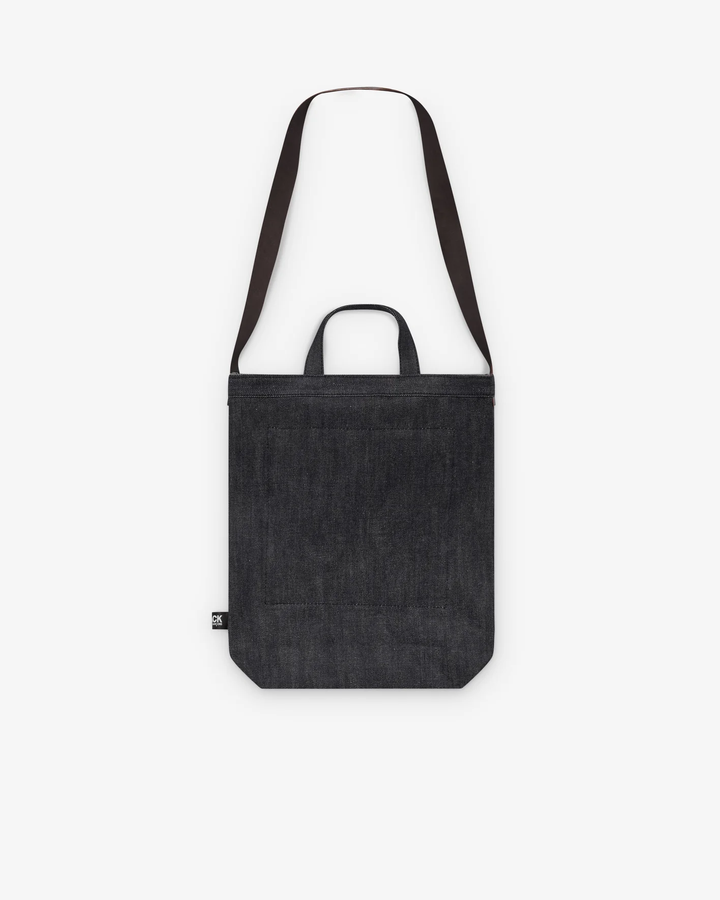 Denim Top-Handle Tote Bag