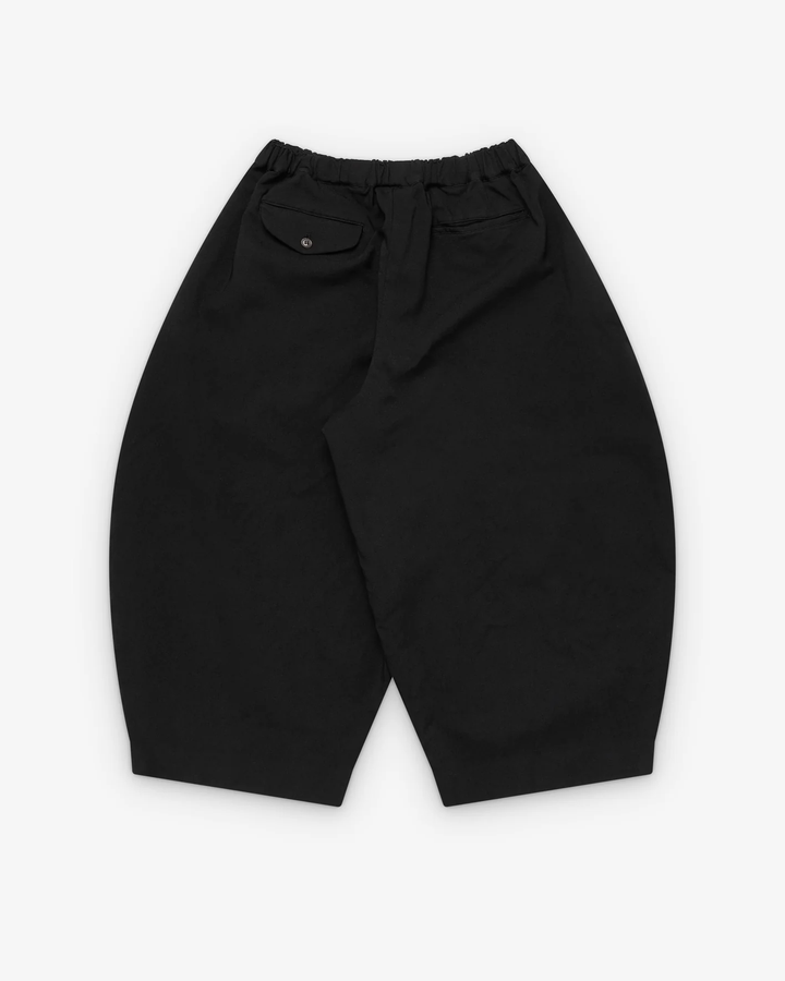 Black Elastic Waistband Casual Pants
