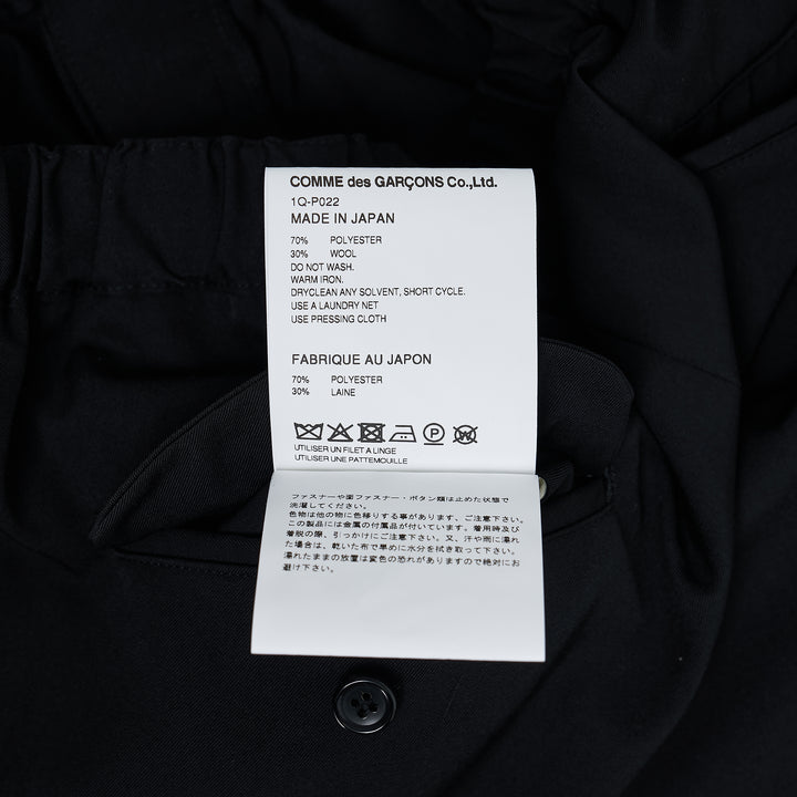 Wool Polyester Blend Zip Detail Pants