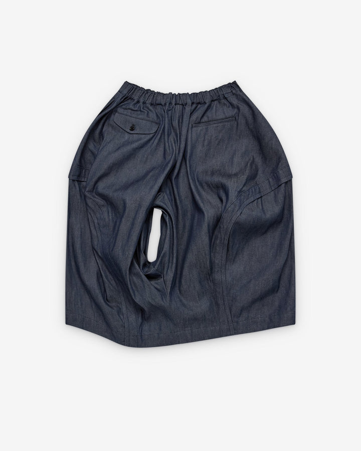 Balloon Silhouette Draped Pleat Skirt