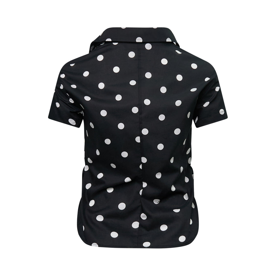 Polka Dot Ruffled Shirt