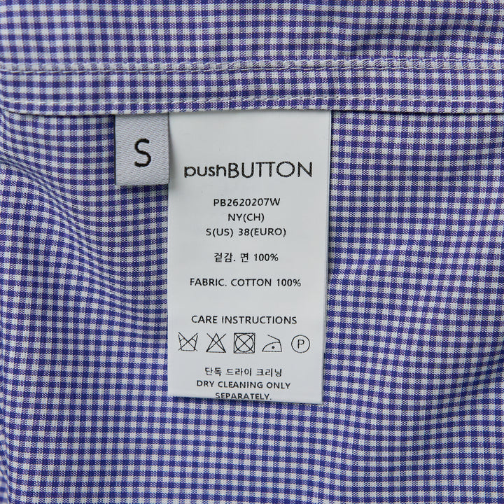 Navy Check Wire-Sleeve Shirt