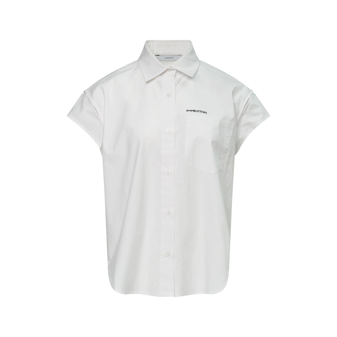 Navy Check Wire-Sleeve Shirt