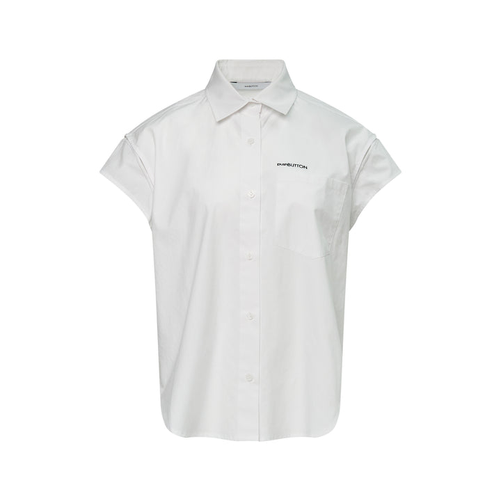 Navy Check Wire-Sleeve Shirt
