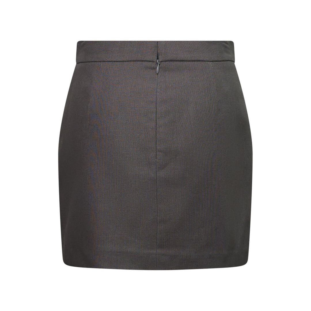 Gray Star Cutout Mini Skirt