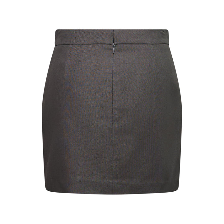 Gray Star Cutout Mini Skirt