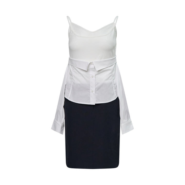 White Shirt Combination Dress