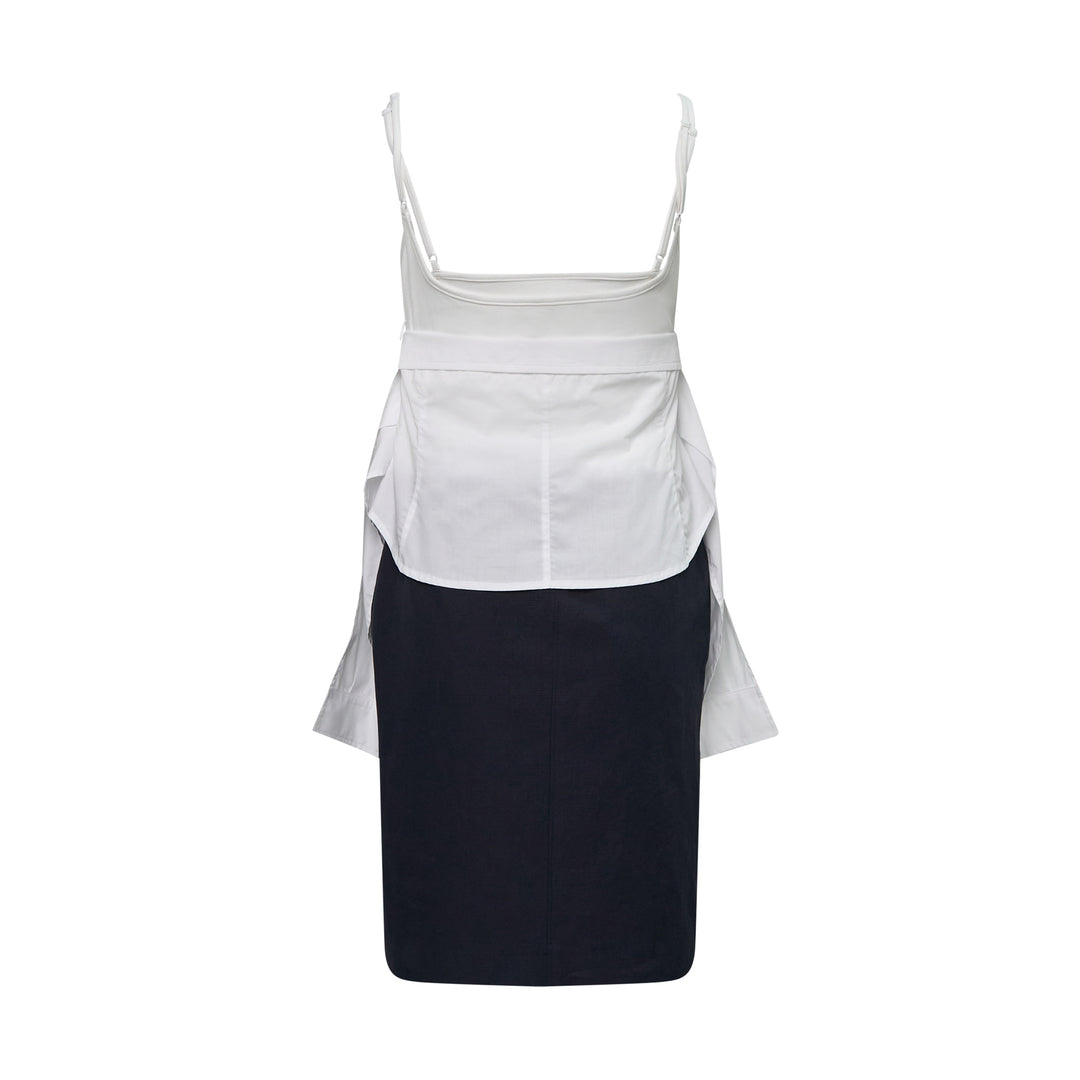 White Shirt Combination Dress